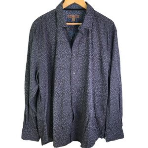 Blue by Pronto Uomo Men's XXL Dress Shirt Blue Black Pattern NWOT